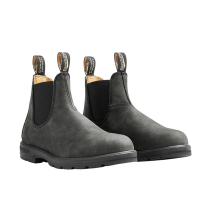 Classic 550 Chelsea Boot 587 | Leather | Rustic Black - Boot - BLUNDSTONE
