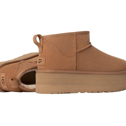 Classic Ultra Mini Platform | Women | Suede/Sheepskin | Chestnut - Boot - UGG