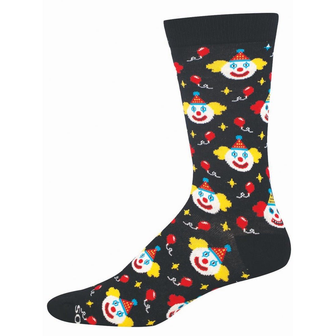 Clowning Around | Bamboo | Men | Black - socks - Socksmith