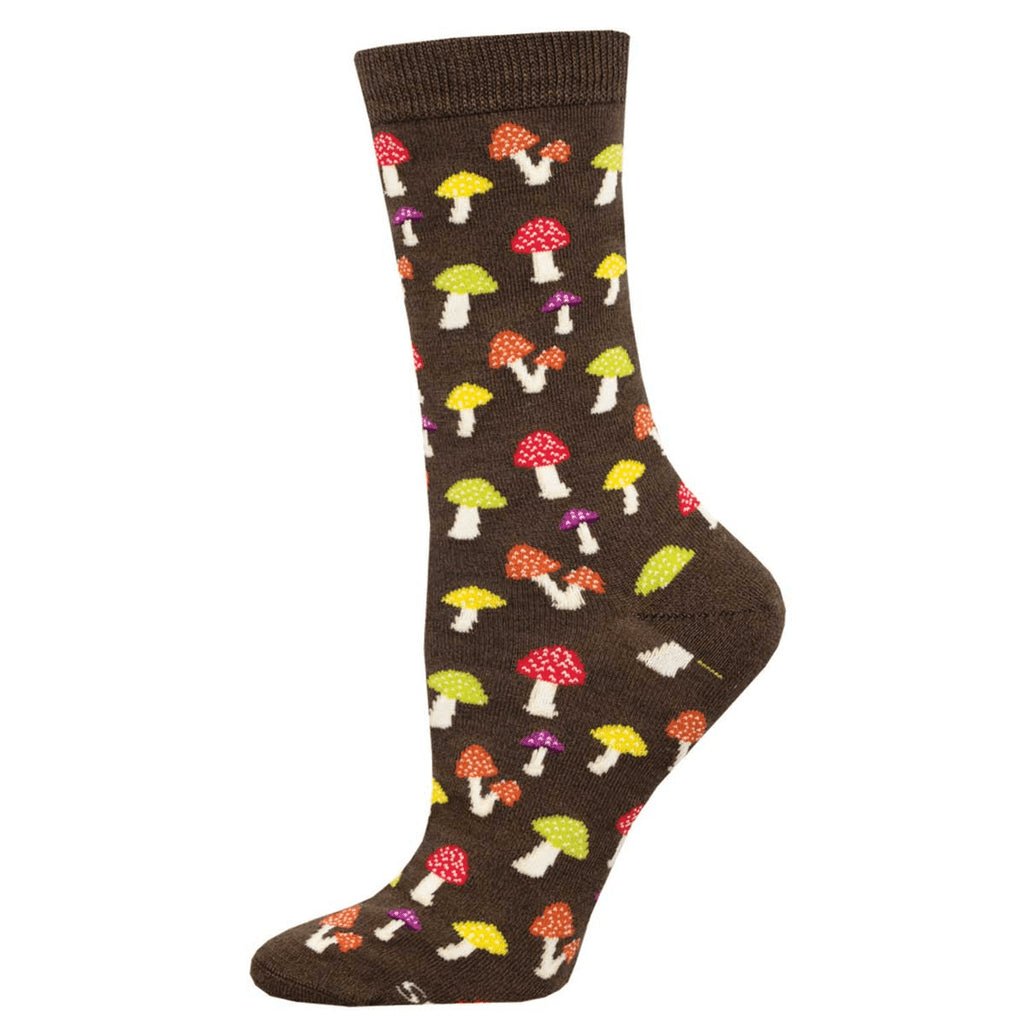 Colorful Caps | Bamboo | Women | Brown Heather - socks - Socksmith