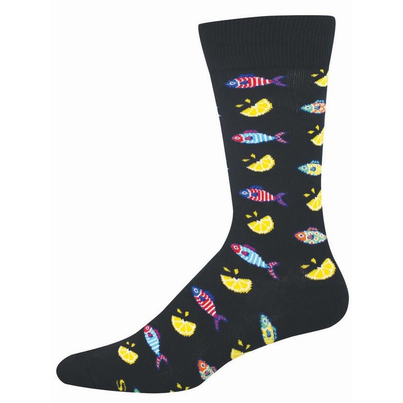 Colorful Fishes | Men | Black - socks - Socksmith