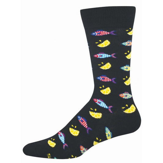 Colorful Fishes | Men | Black - socks - Socksmith