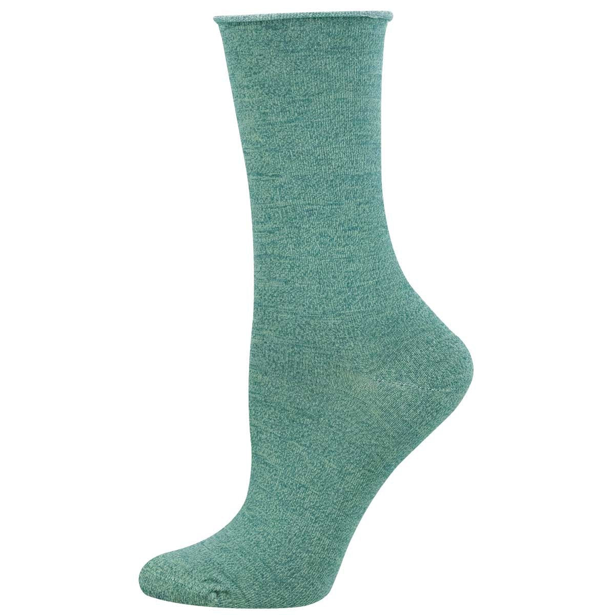 Comfort Solid | Bamboo | Women | Light Green Heather - socks - Socksmith