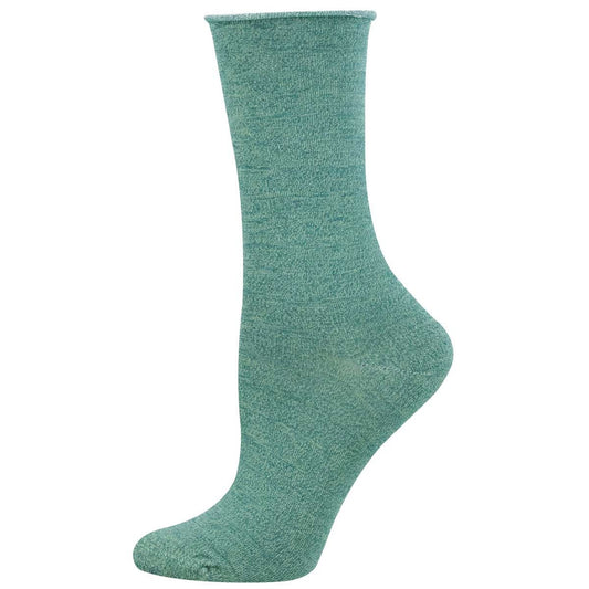 Comfort Solid | Bamboo | Women | Light Green Heather - socks - Socksmith