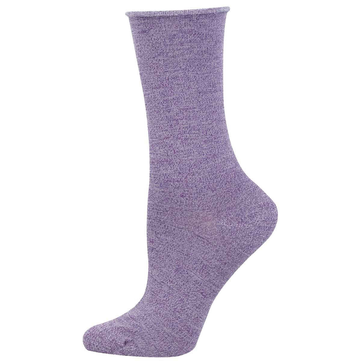 Comfort Solid | Bamboo | Women | Purple Heather - socks - Socksmith