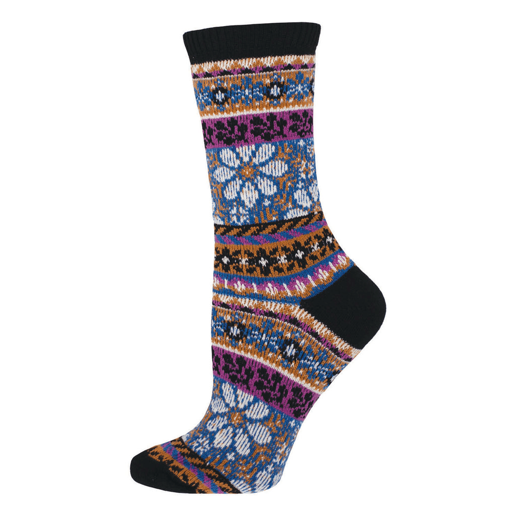 Comfortable In The Garden | Women | Blue - socks - Socksmith