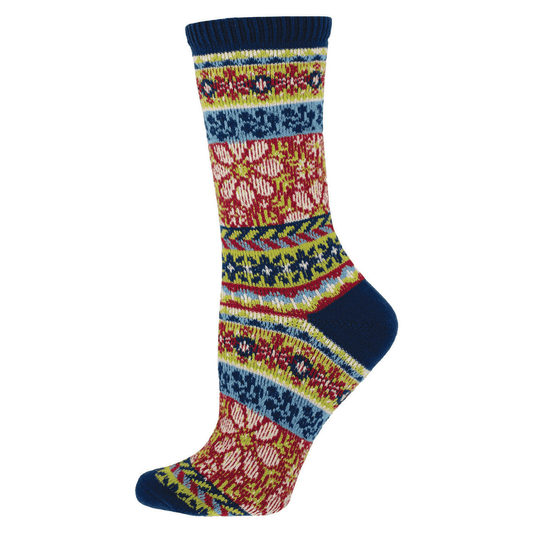 Comfortable In The Garden | Women | Red - socks - Socksmith