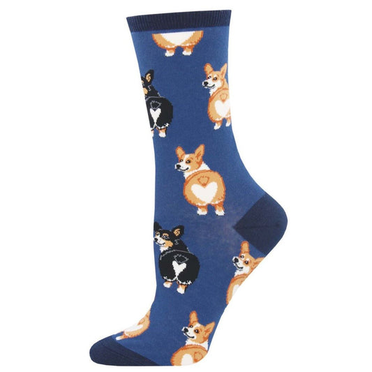 Corgi Butts | Women | Blue - socks - Socksmith
