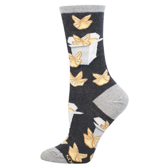 Crab Rangoon | Women | Charcoal Heather - socks - Socksmith