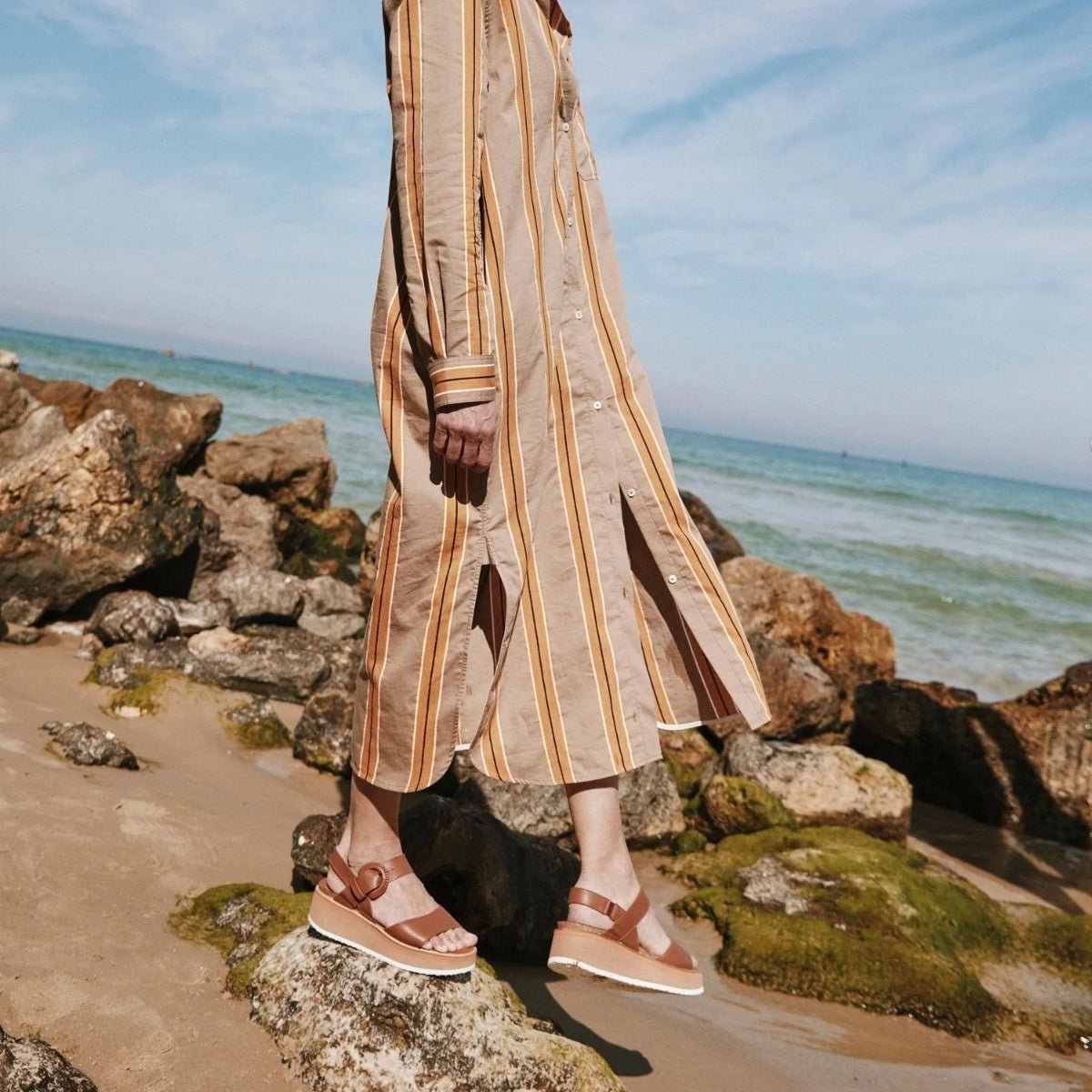 Crepe | Leather | Caramel/Camel - sandals - Naot