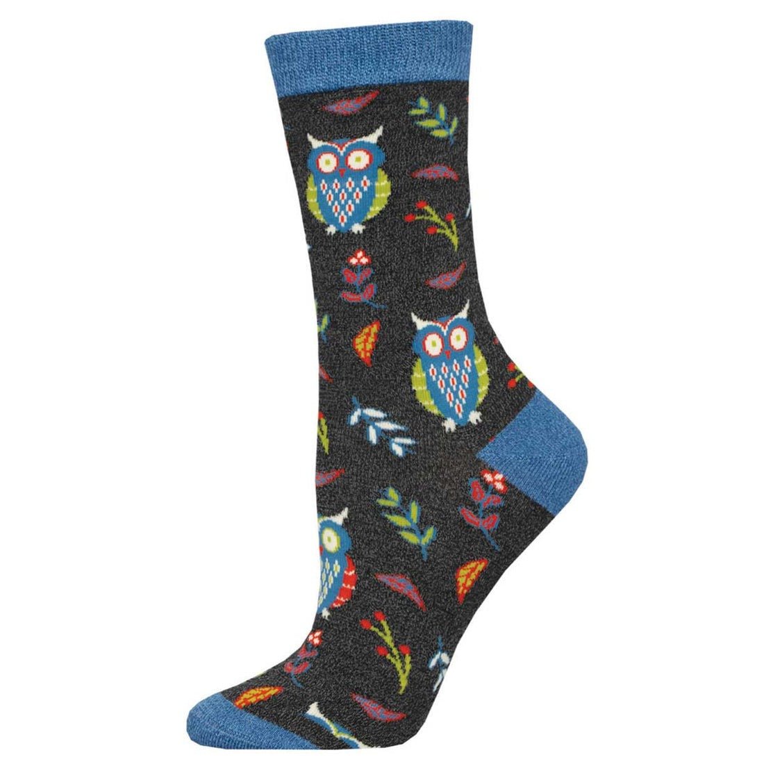 Cute Hoot | Women | Bamboo | Charcoal Heather - socks - Socksmith