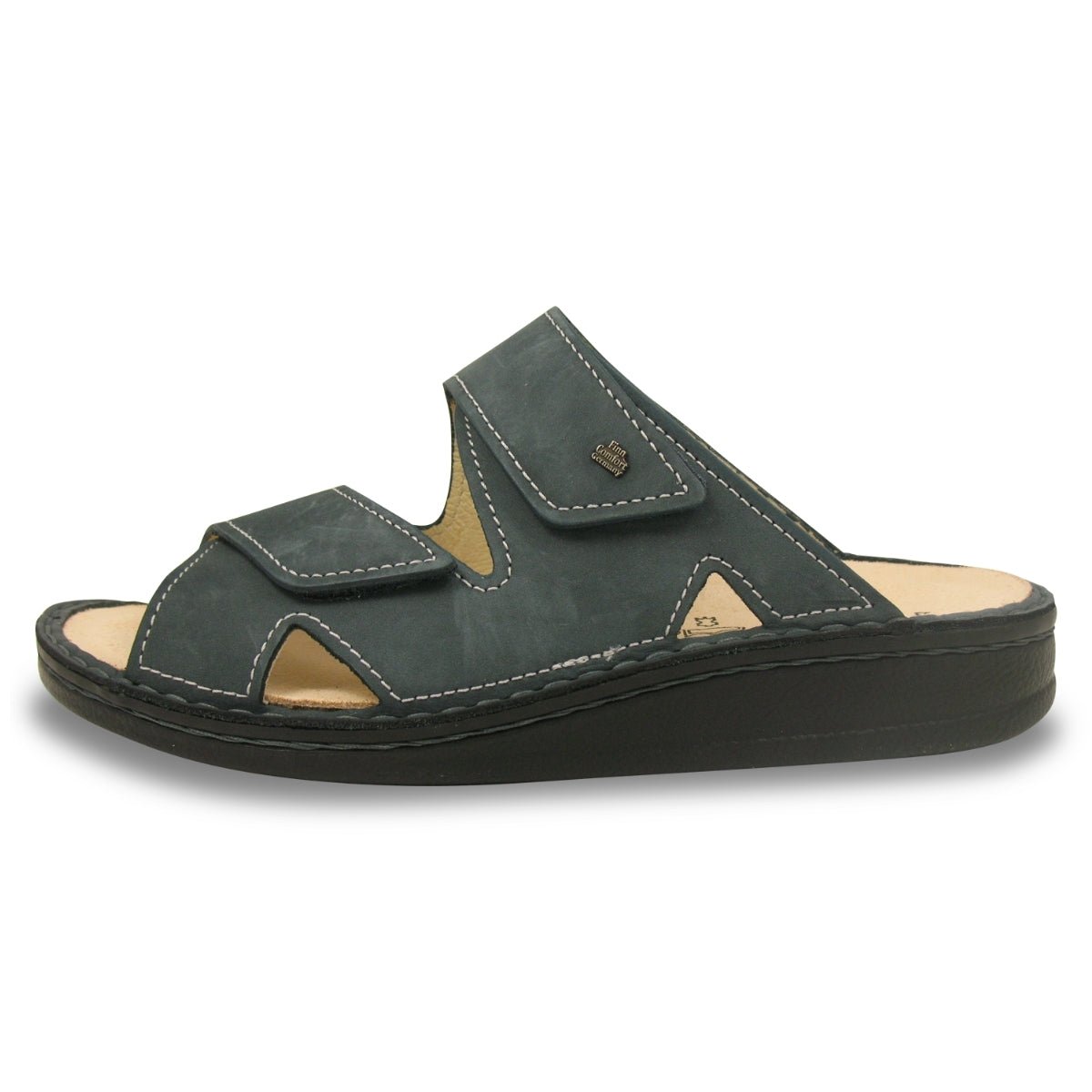 Danzig Classic | Men | Nubuck | Corso Blue - sandals - Finn Comfort