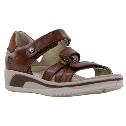 Desh | Leather | Cognac - sandals - Wolky