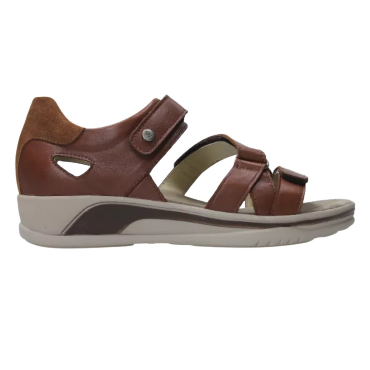 Desh | Leather | Cognac - sandals - Wolky