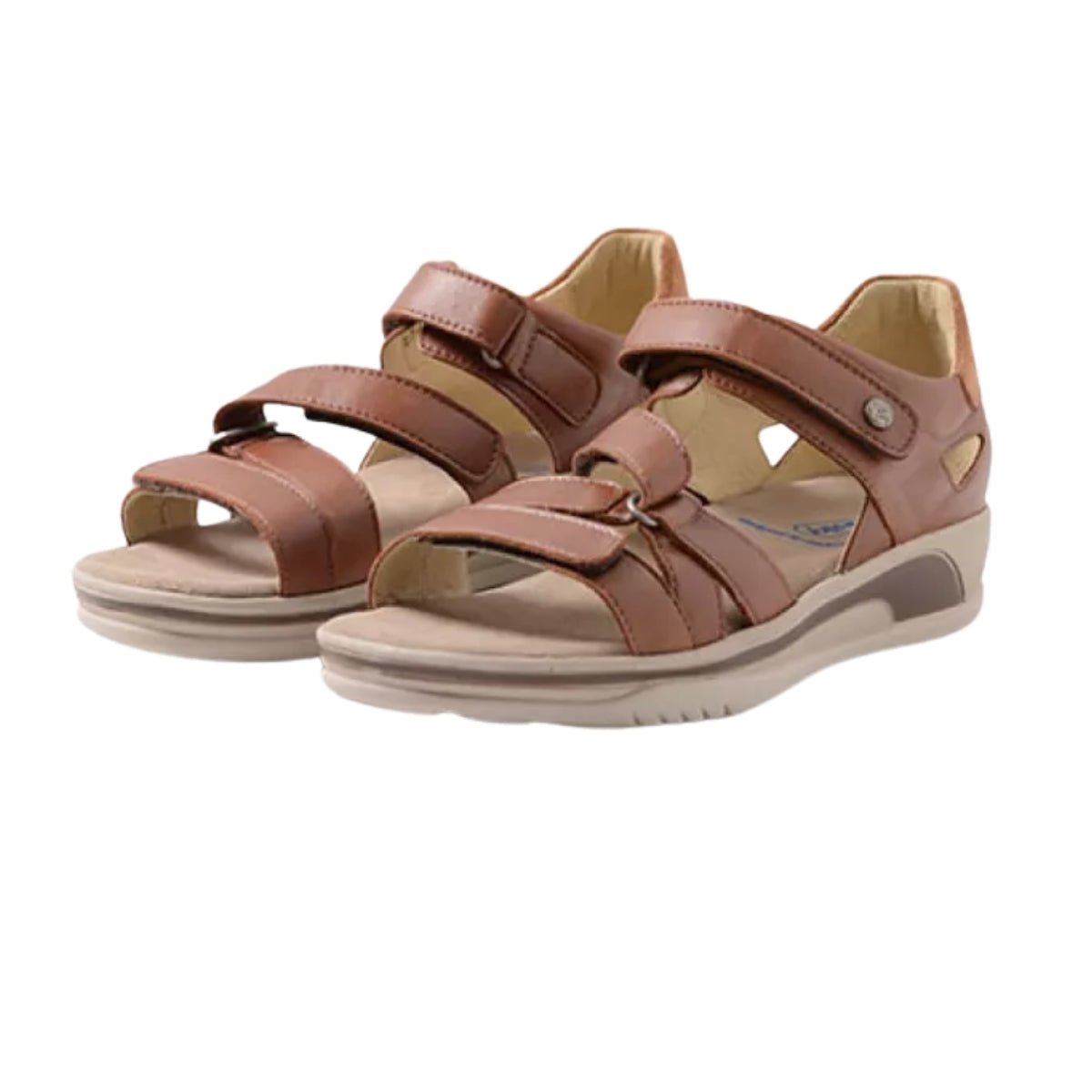 Desh | Leather | Cognac - sandals - Wolky