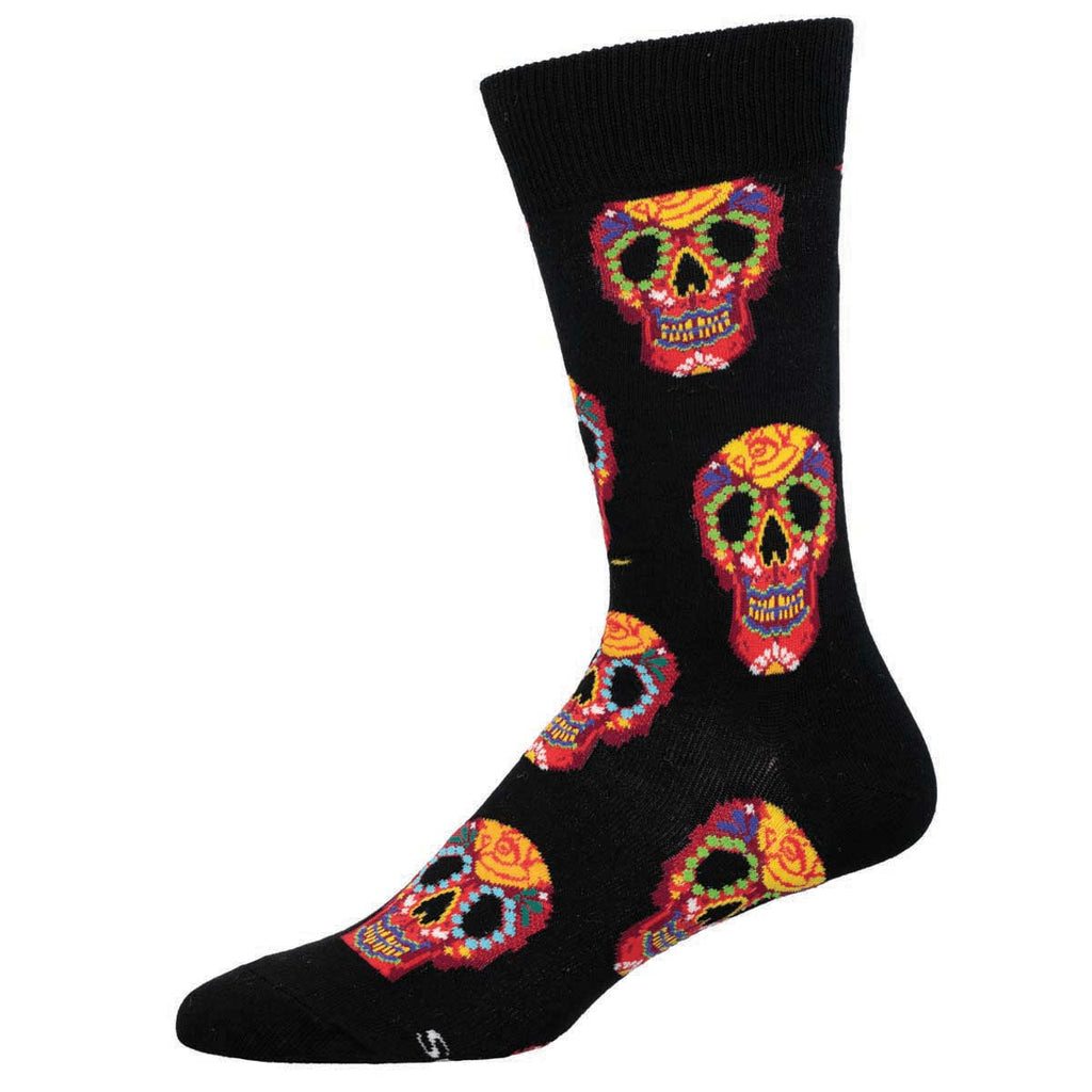 Dia De Los Muertos Skull | Men | Black - Socks - Socksmith