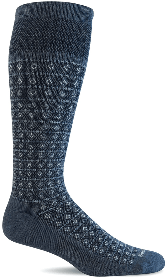 Diamond Stripe | Compression | Men | Denim - socks - Sockwell