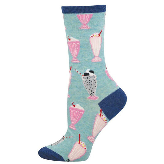 Diner Milkshakes | Women | Blue Heather - socks - Socksmith