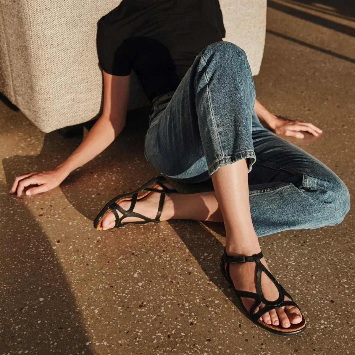 Dorith | Leather | Black Raven - sandals - Naot