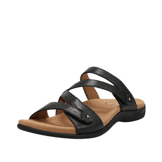 Double U | Leather | Black - Sandals - Taos