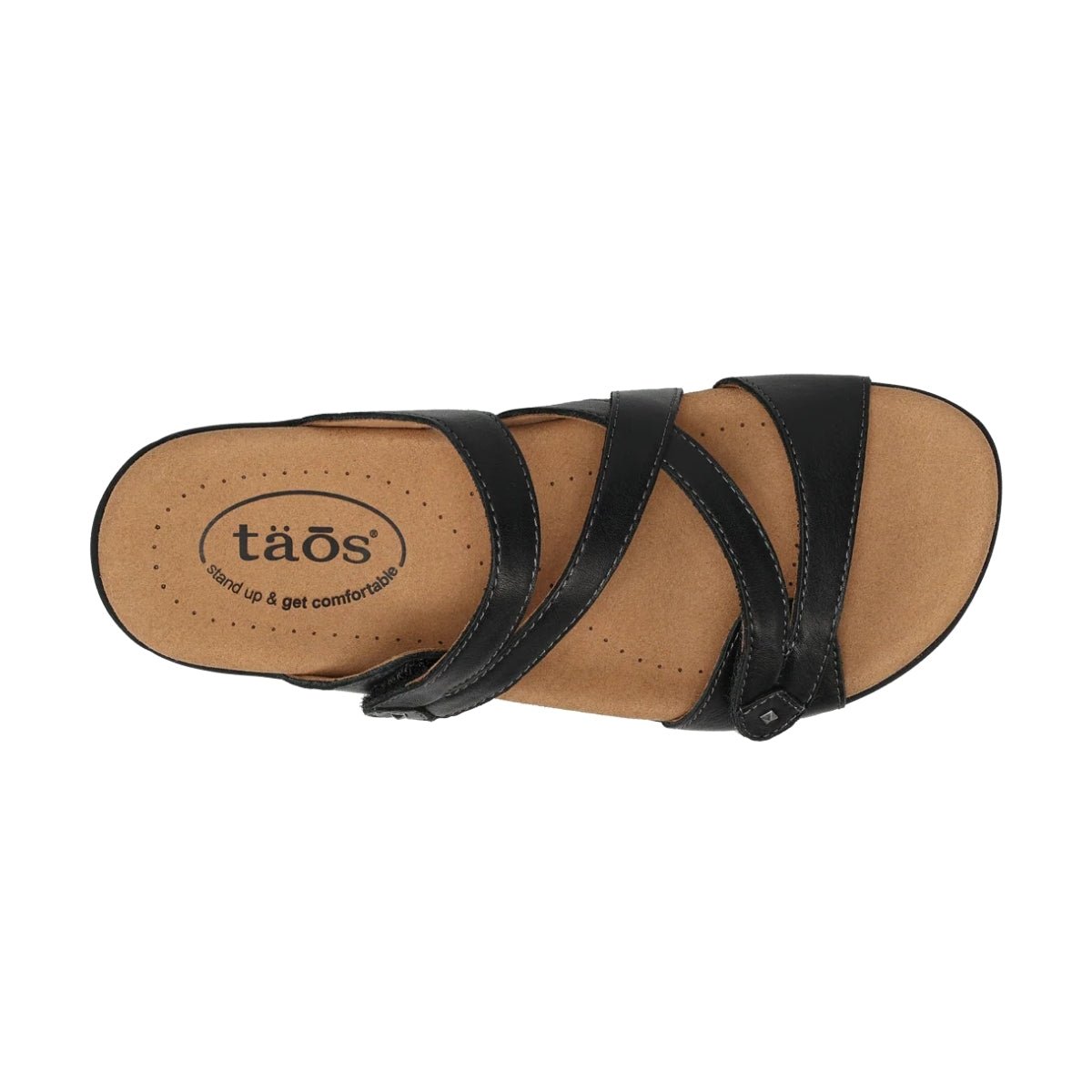 Double U | Leather | Black - sandals - Taos