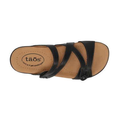 Double U | Leather | Black - sandals - Taos