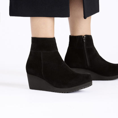 Ebba | Suede | Black/Black - Wedge - Birkenstock