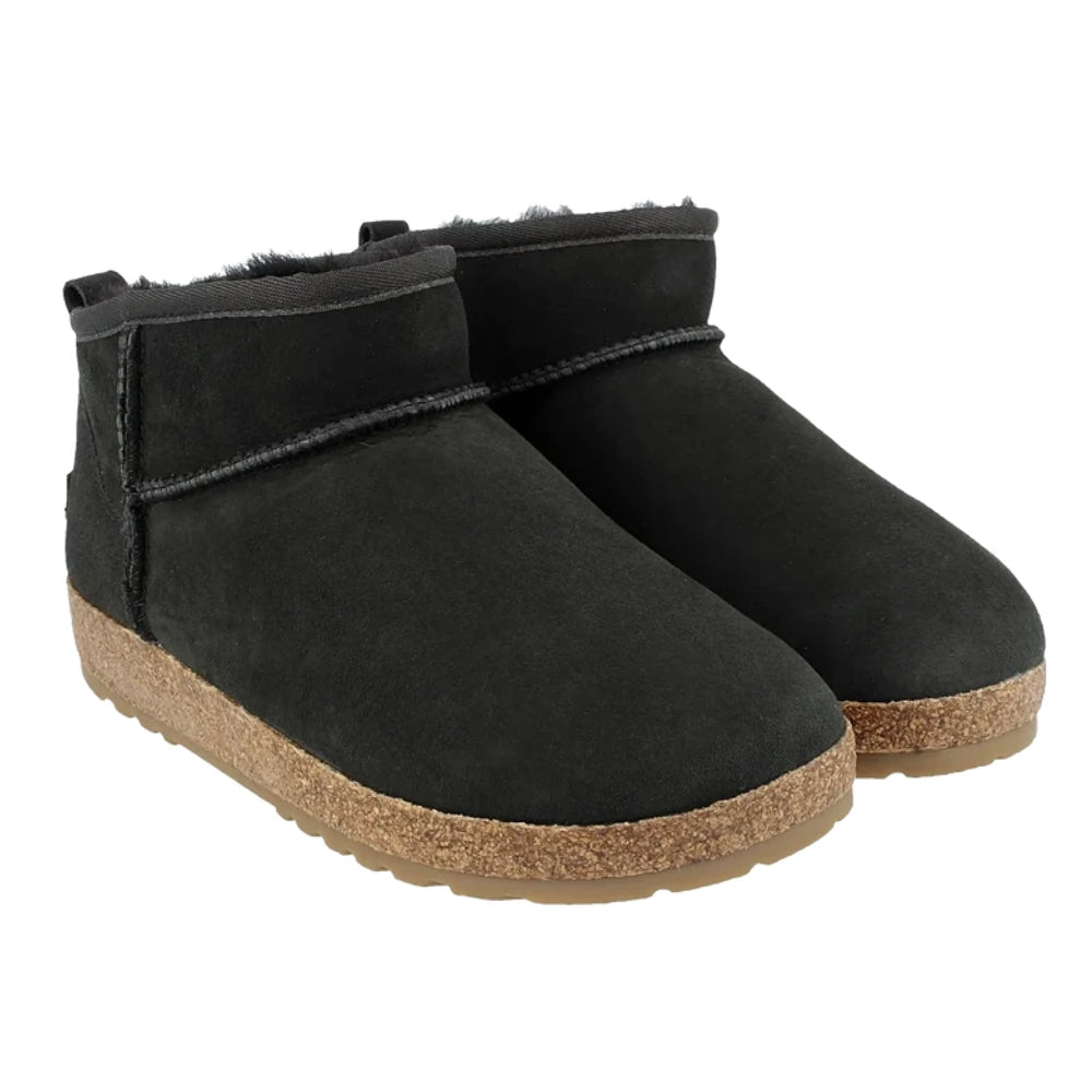 Elsa Low Boot | Nubuck/Shearling | Black - Boot - Haflinger