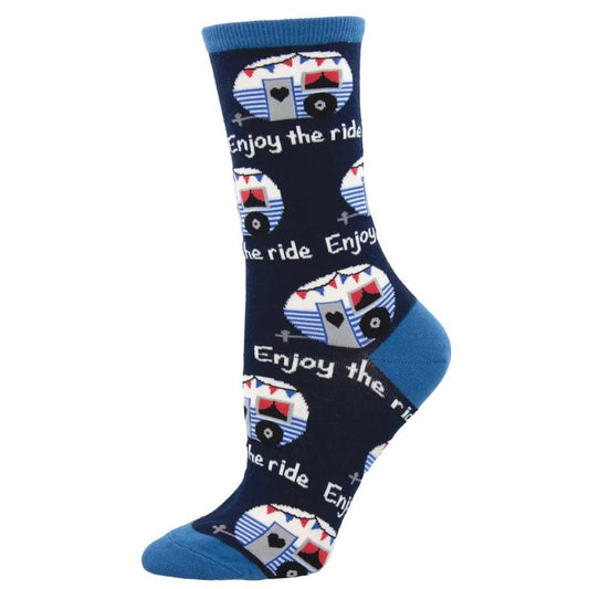 Enjoy The Ride | Women | Navy - socks - Socksmith