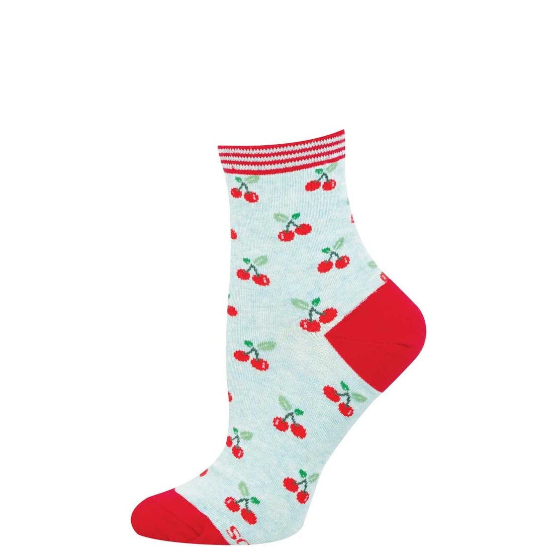 Everything Is Cherry | Women | Blue Heather - socks - Socksmith