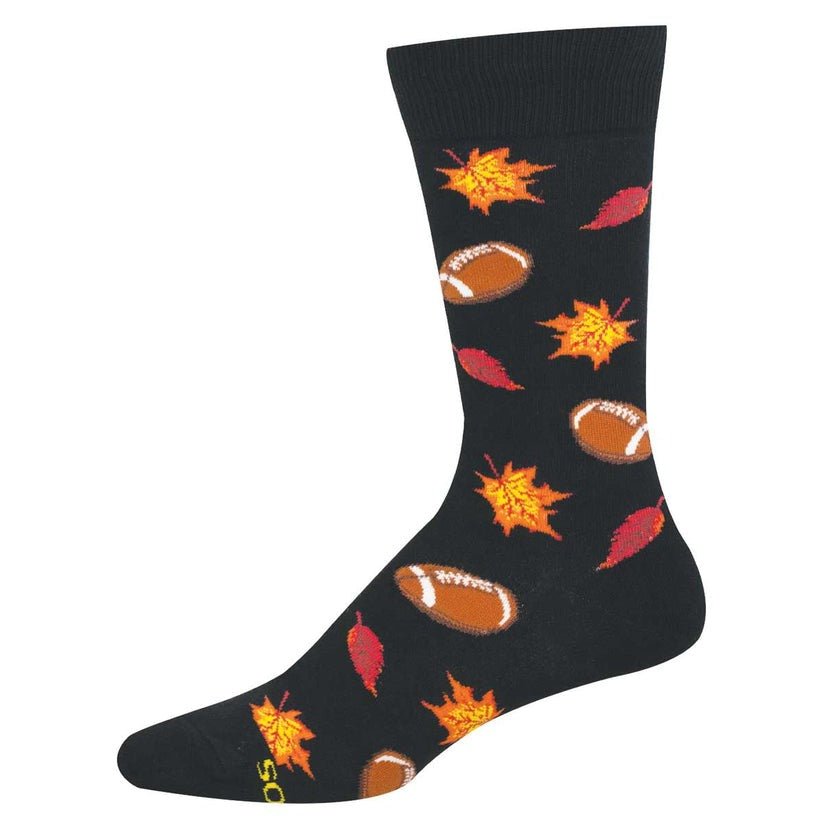 Falling For Football | Men | Black - socks - Socksmith