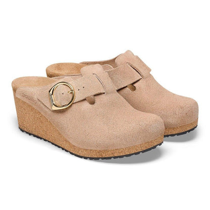 Fanny Ring Buckle | Suede | Warm Sand - Wedge - Birkenstock