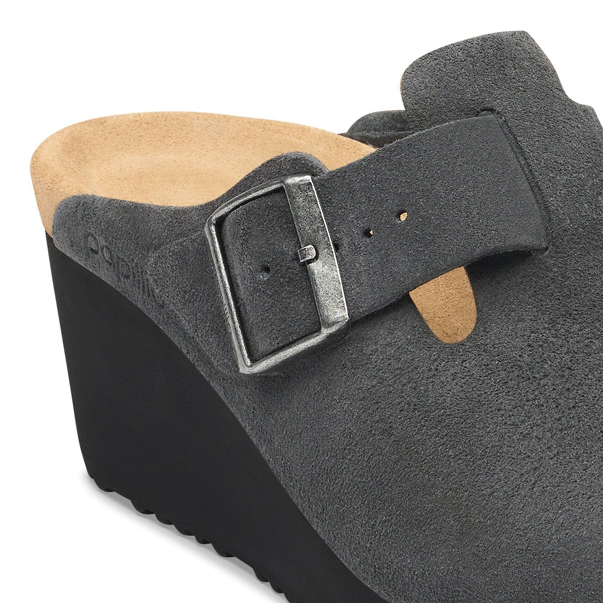 Fanny | Suede | Charcoal/Black - Wedge - Birkenstock