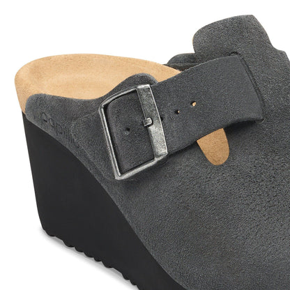 Fanny | Suede | Charcoal/Black - Wedge - Birkenstock