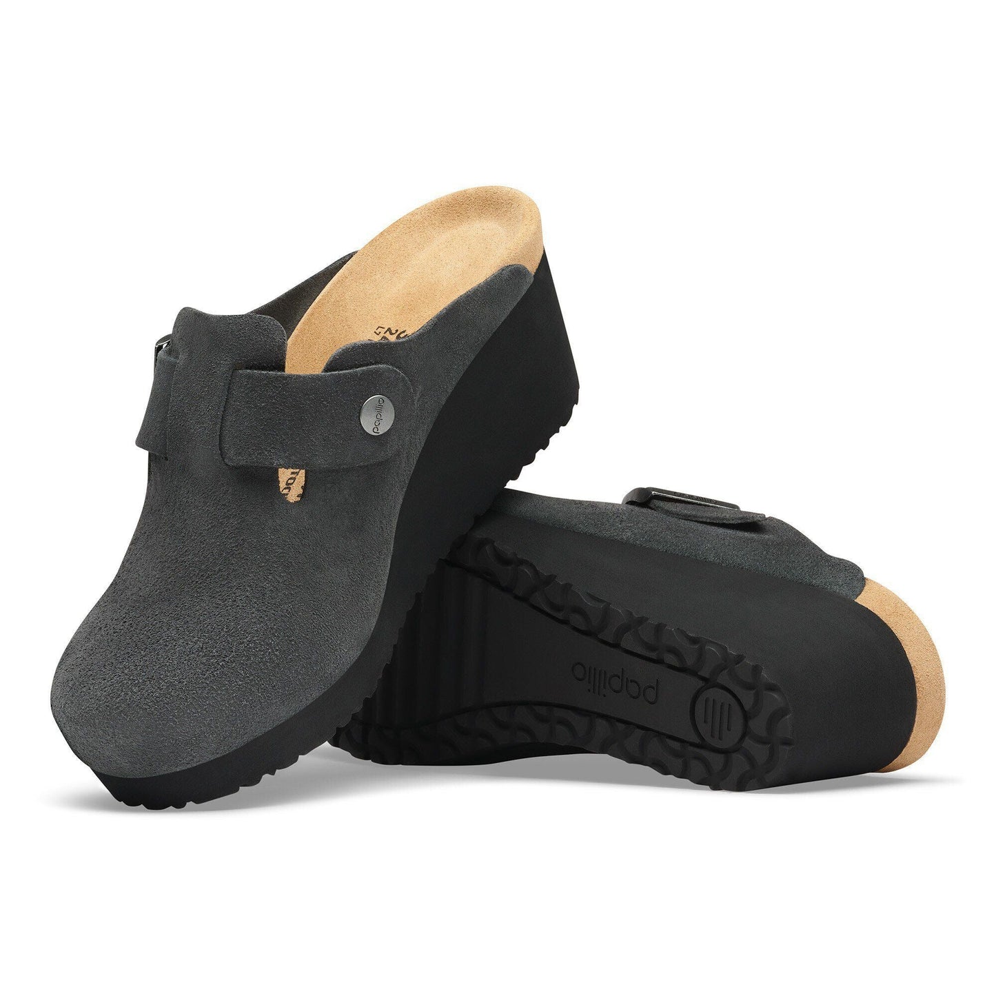Fanny | Suede | Charcoal/Black - Wedge - Birkenstock