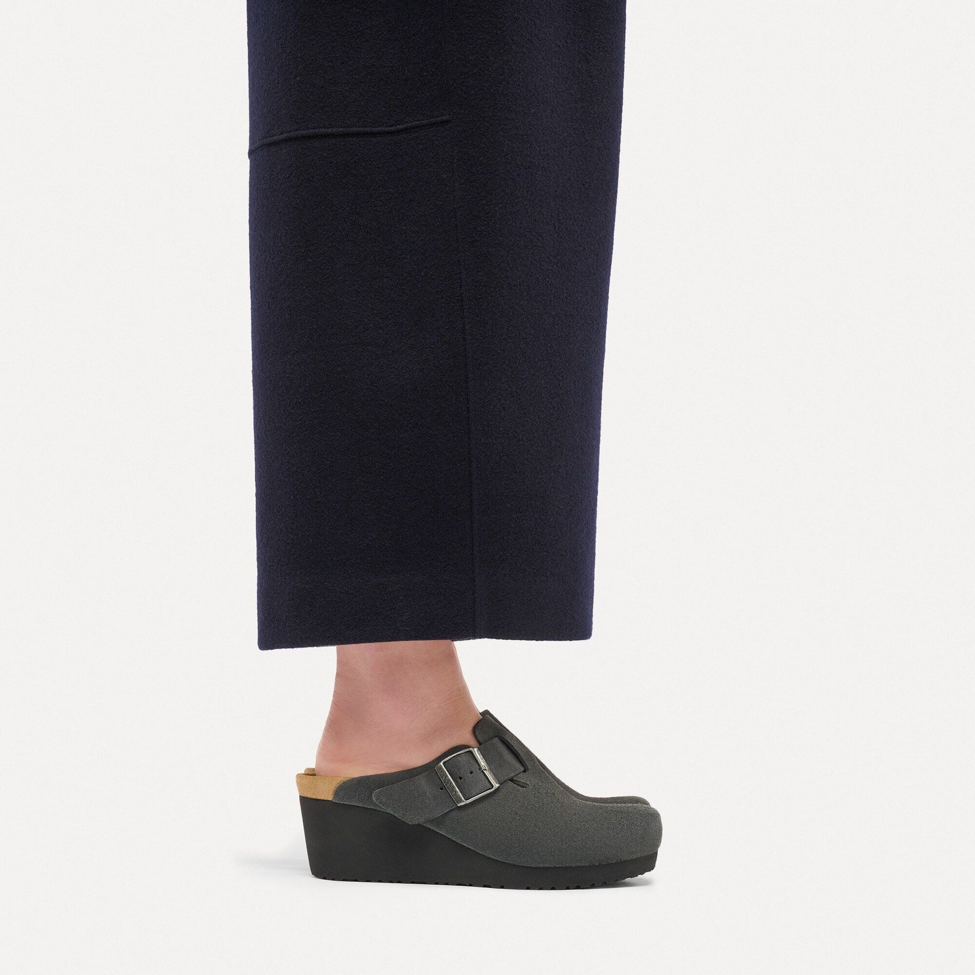 Fanny | Suede | Charcoal/Black - Wedge - Birkenstock