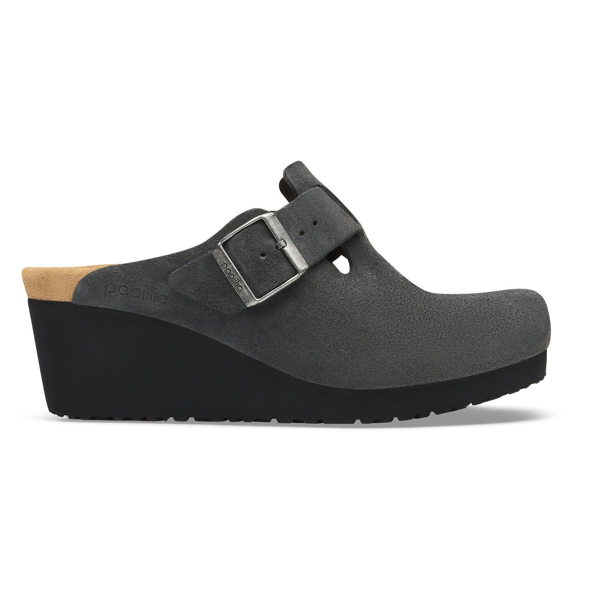 Fanny | Suede | Charcoal/Black - Wedge - Birkenstock