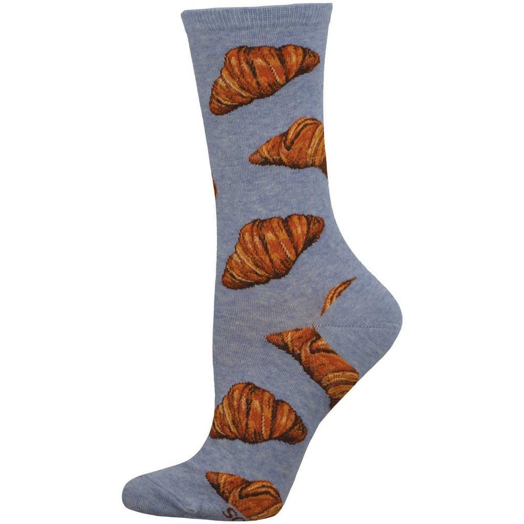 Flaky Croissant | Women | Blue Heather - Socks - Socksmith