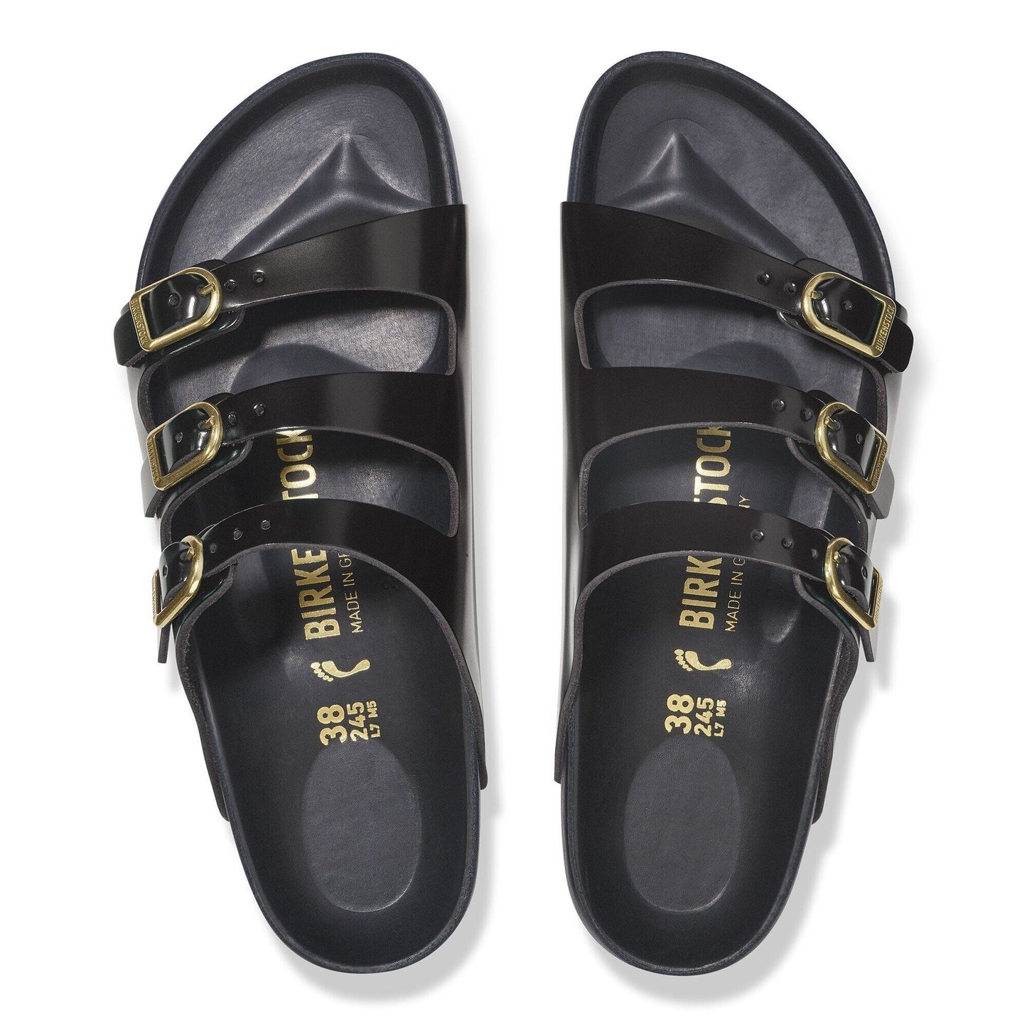 Florida Exquisite | High Shine Patent Leather | Black - sandals - Birkenstock