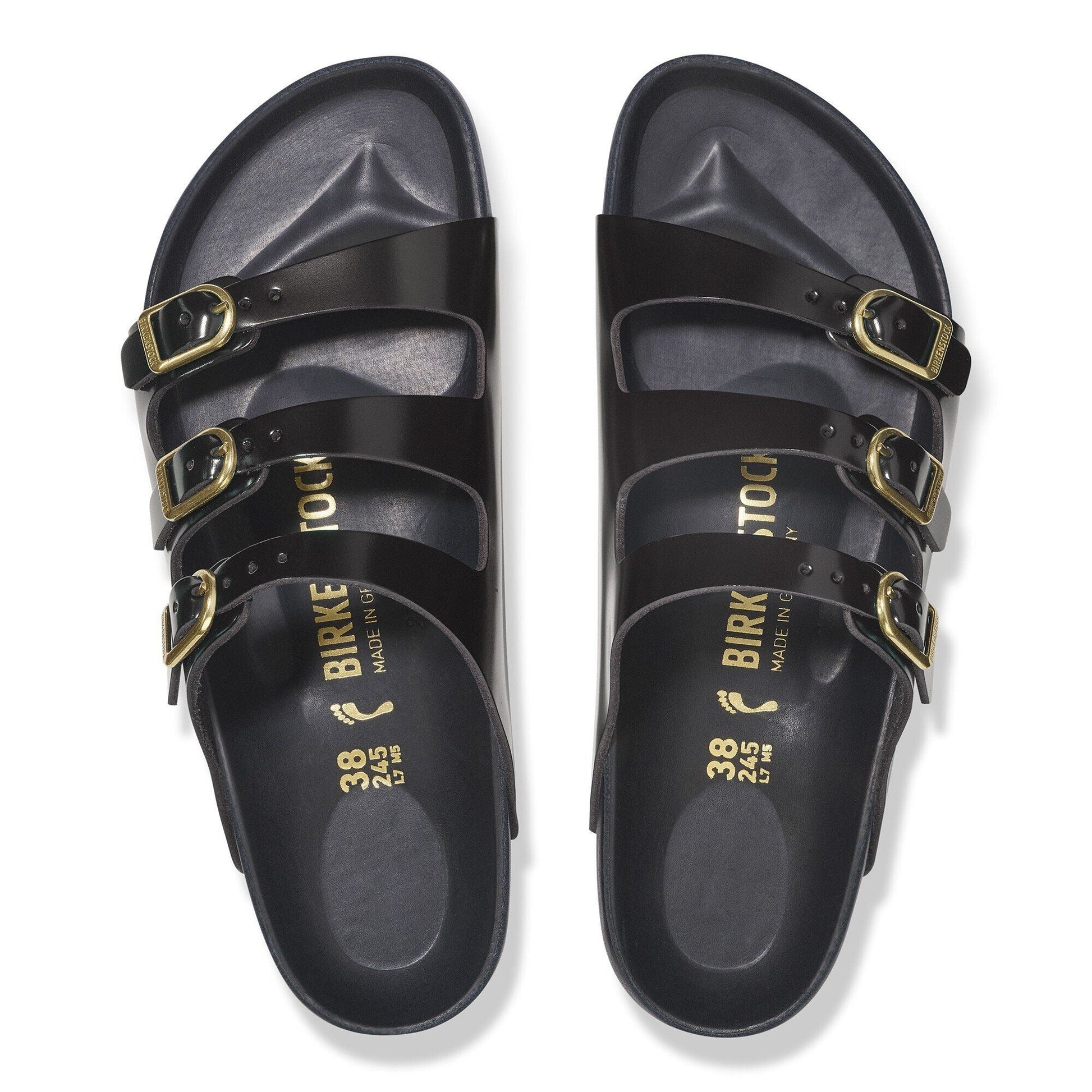 Florida Exquisite | High Shine Patent Leather | Black - sandals - Birkenstock