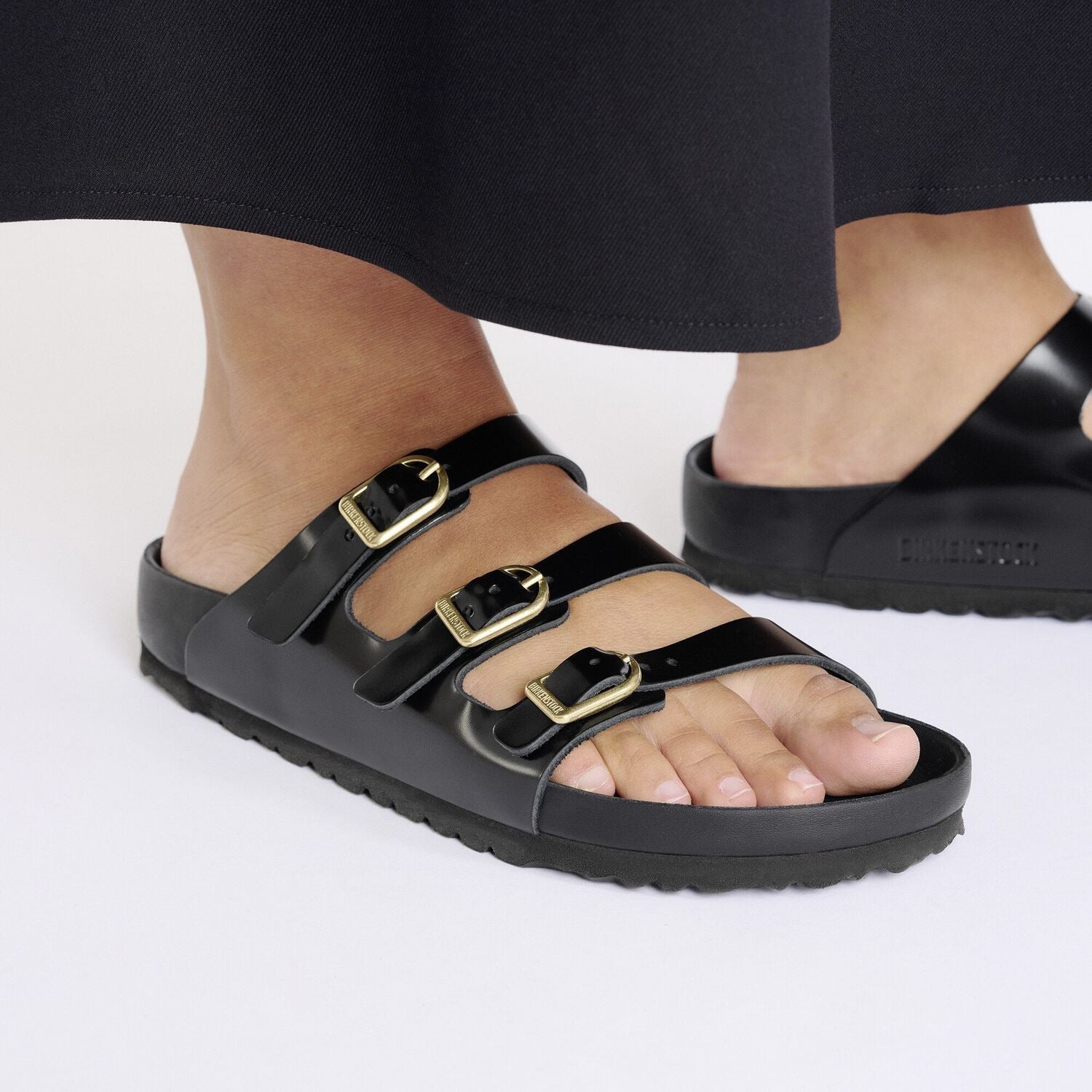 Florida Fresh Exquisite | High - Shine Patent Leather | Black - sandals - Birkenstock