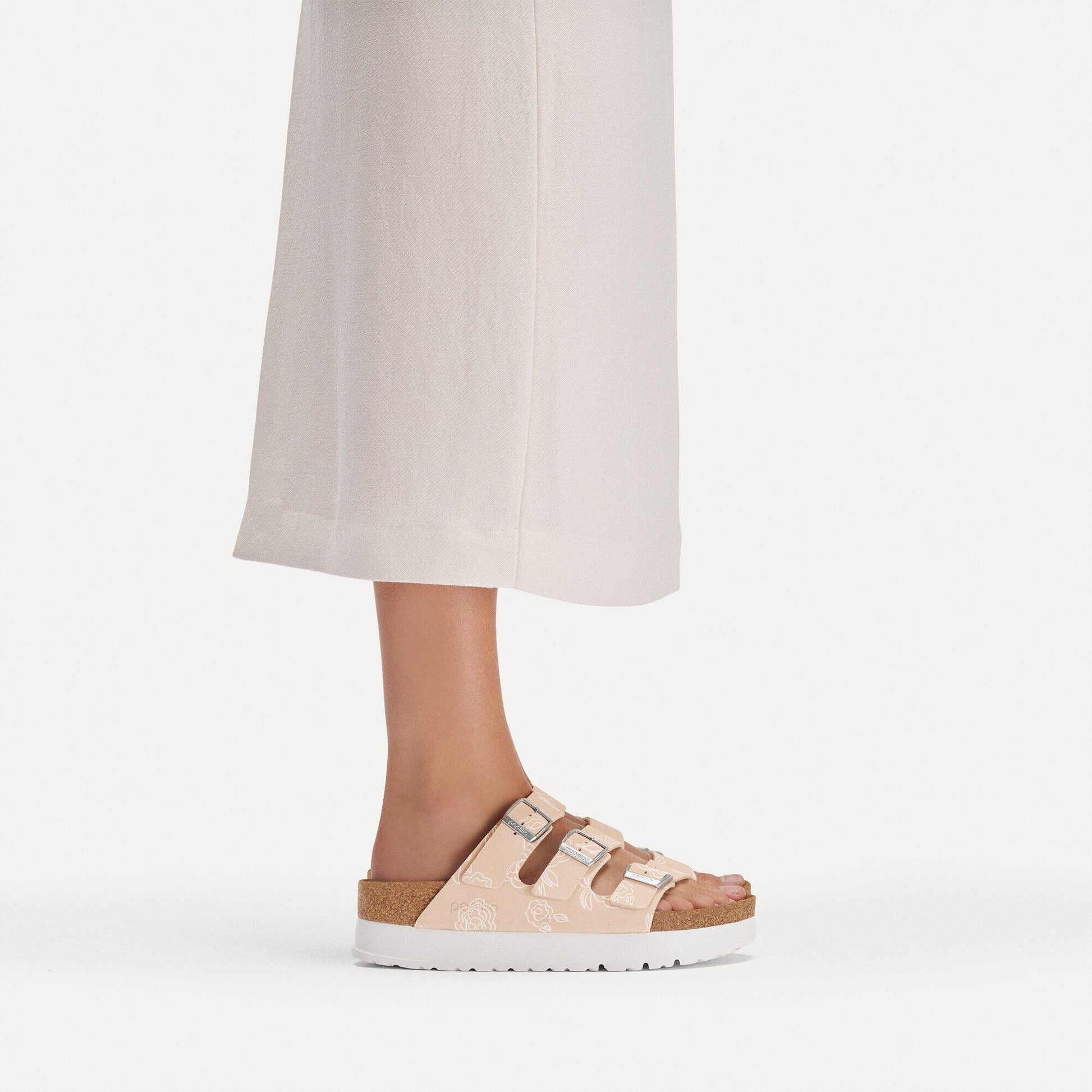 Florida III Flex Platform | Nubuck | Light Rose Flower - sandals - Birkenstock