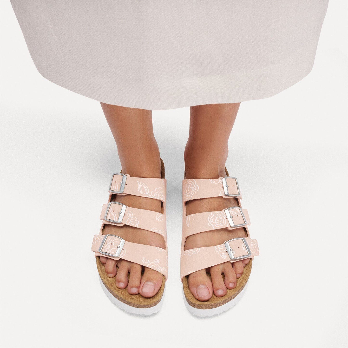Florida III Flex Platform | Nubuck | Light Rose Flower - sandals - Birkenstock
