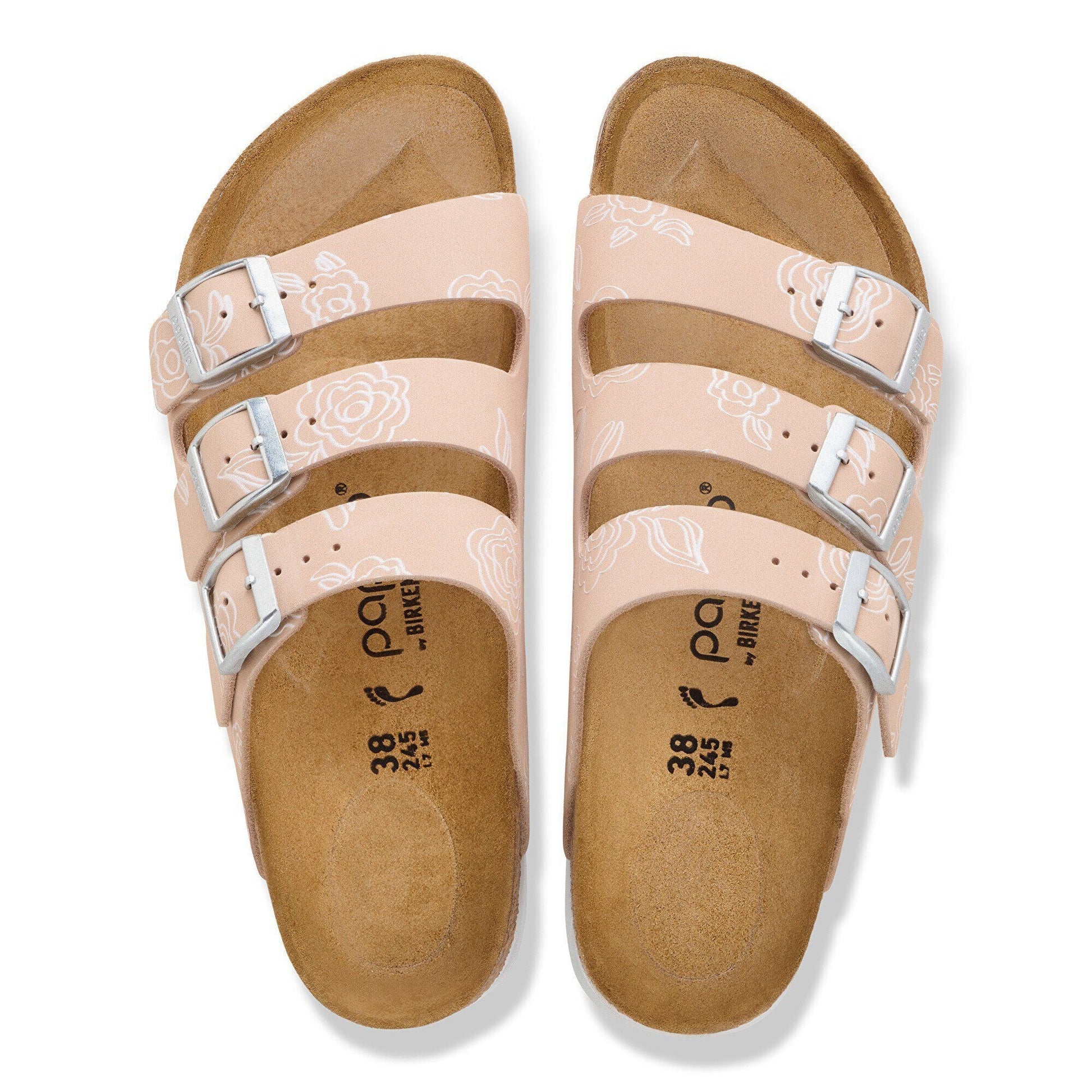 Florida III Flex Platform | Nubuck | Light Rose Flower - sandals - Birkenstock