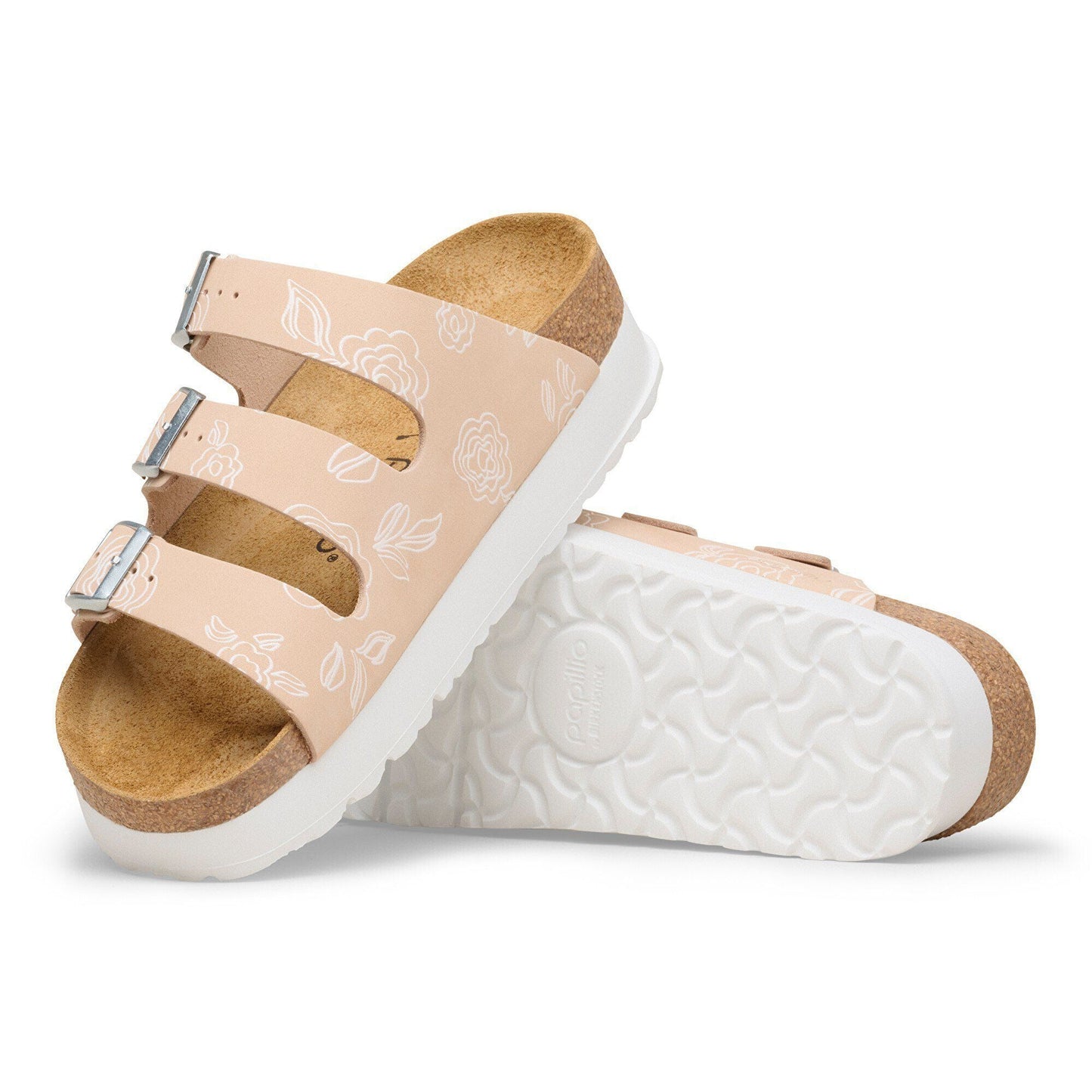 Florida III Flex Platform | Nubuck | Light Rose Flower - sandals - Birkenstock