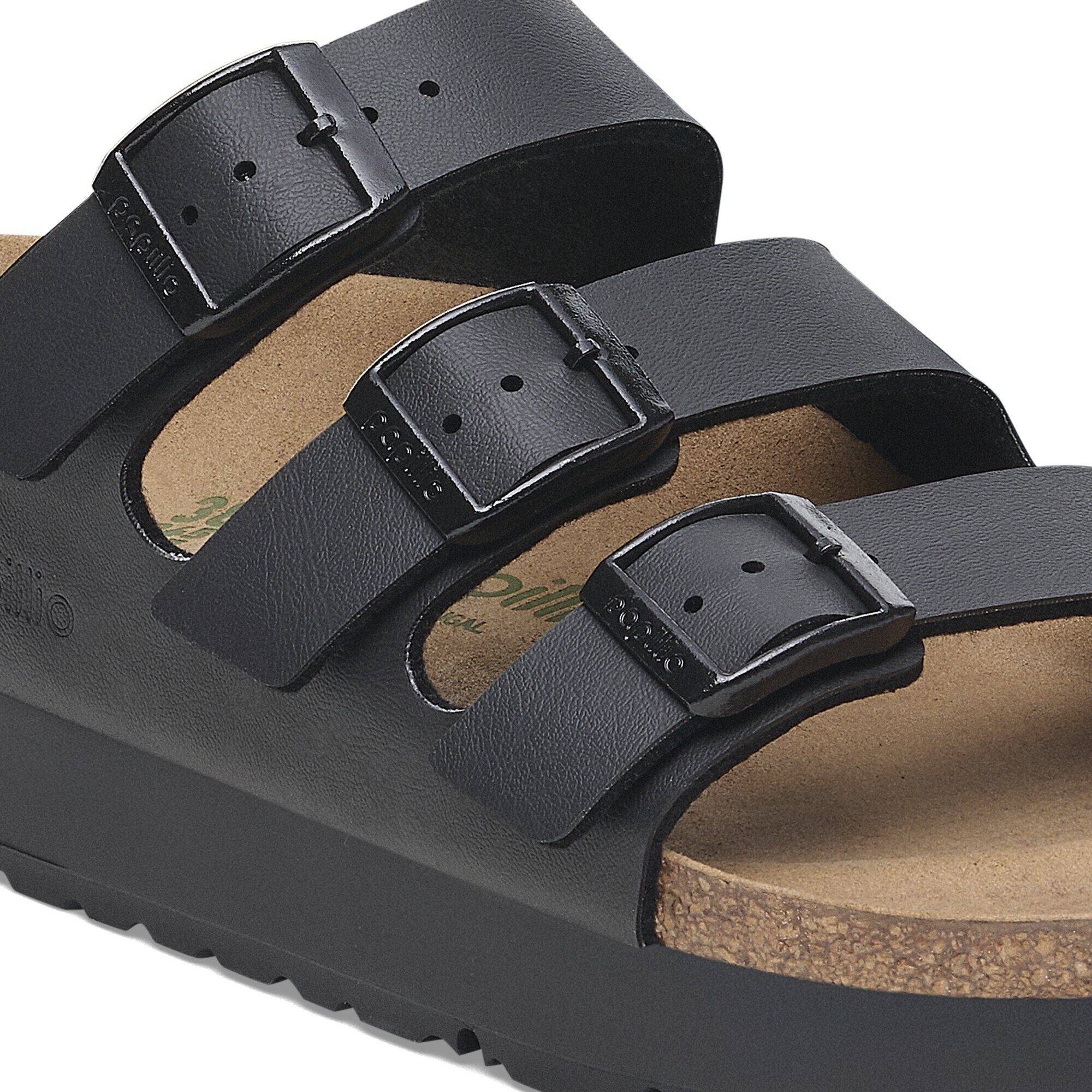 FLOR FURORA フロルフロラ×3 Florida III Flex Platform | Vegan | Birko-Flor | Black