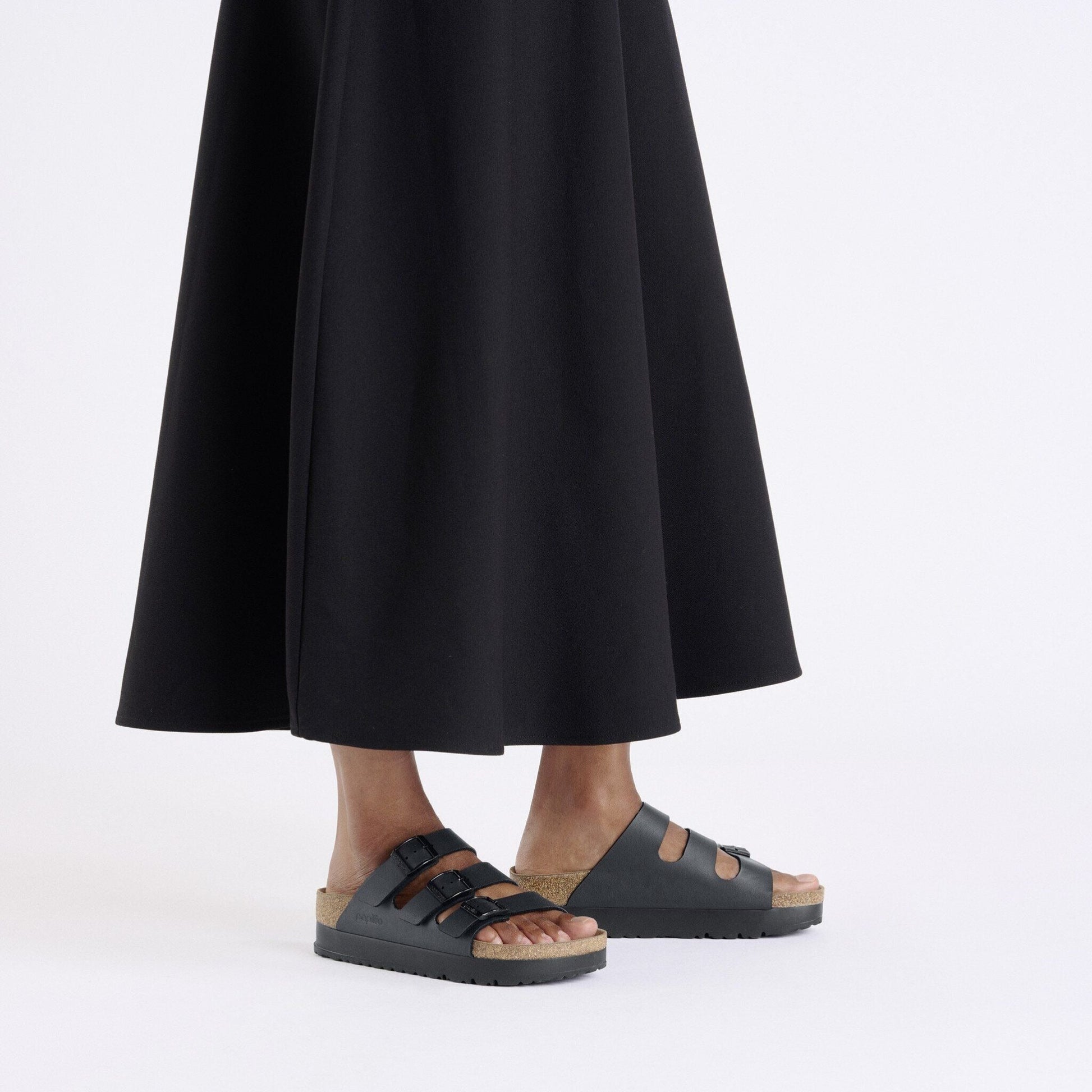 Florida III Flex Platform | Vegan | Birko - Flor | Black - sandals - Birkenstock