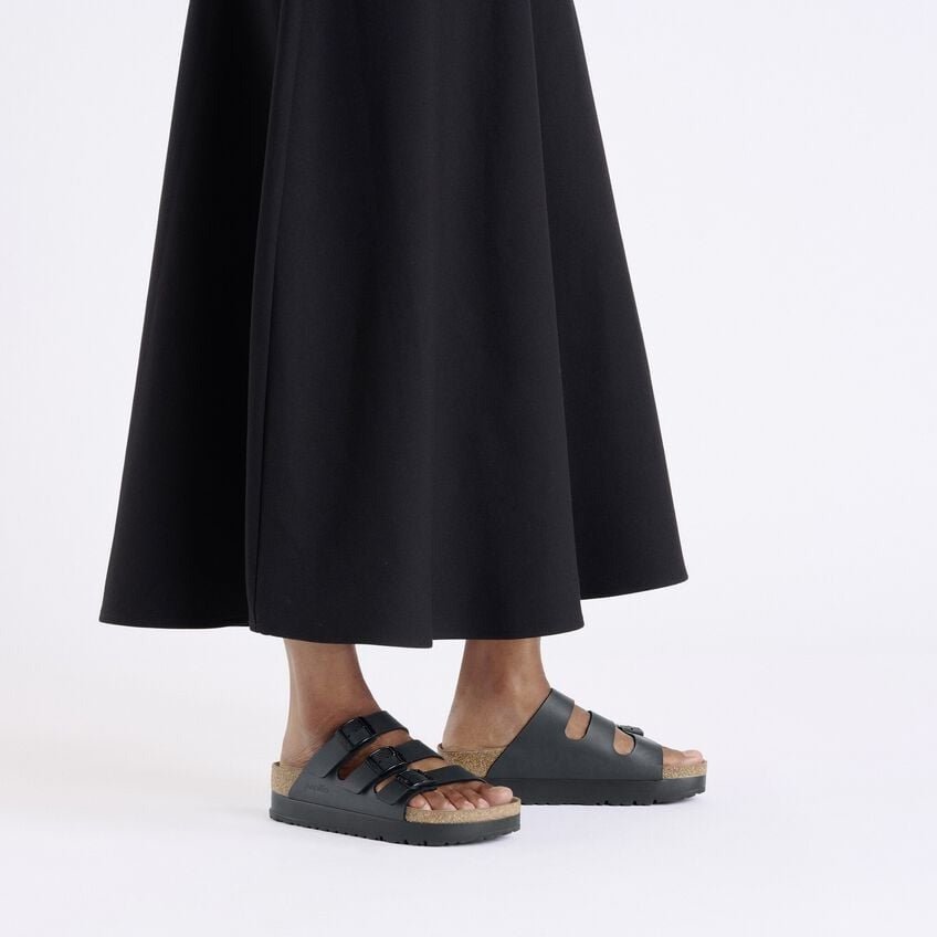Florida III Platform | Vegan | Birko - Flor | Black - Sandals - Birkenstock