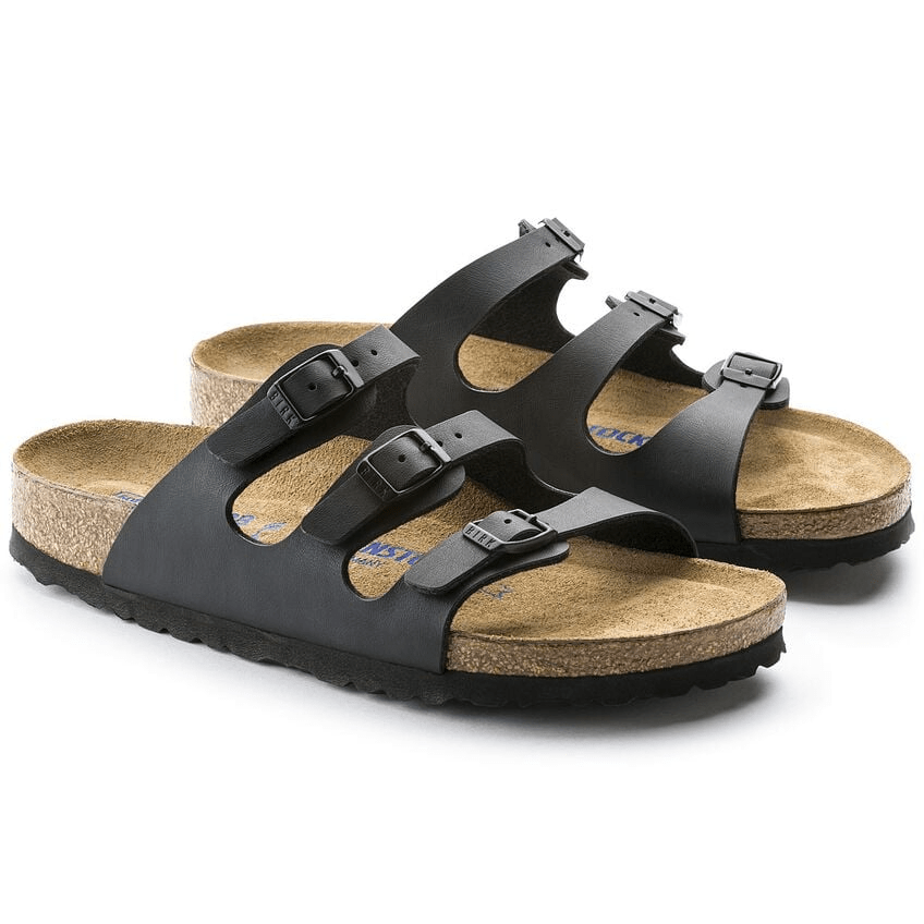 Florida | Soft Footbed | Birko - Flor | Black - Sandals - Birkenstock