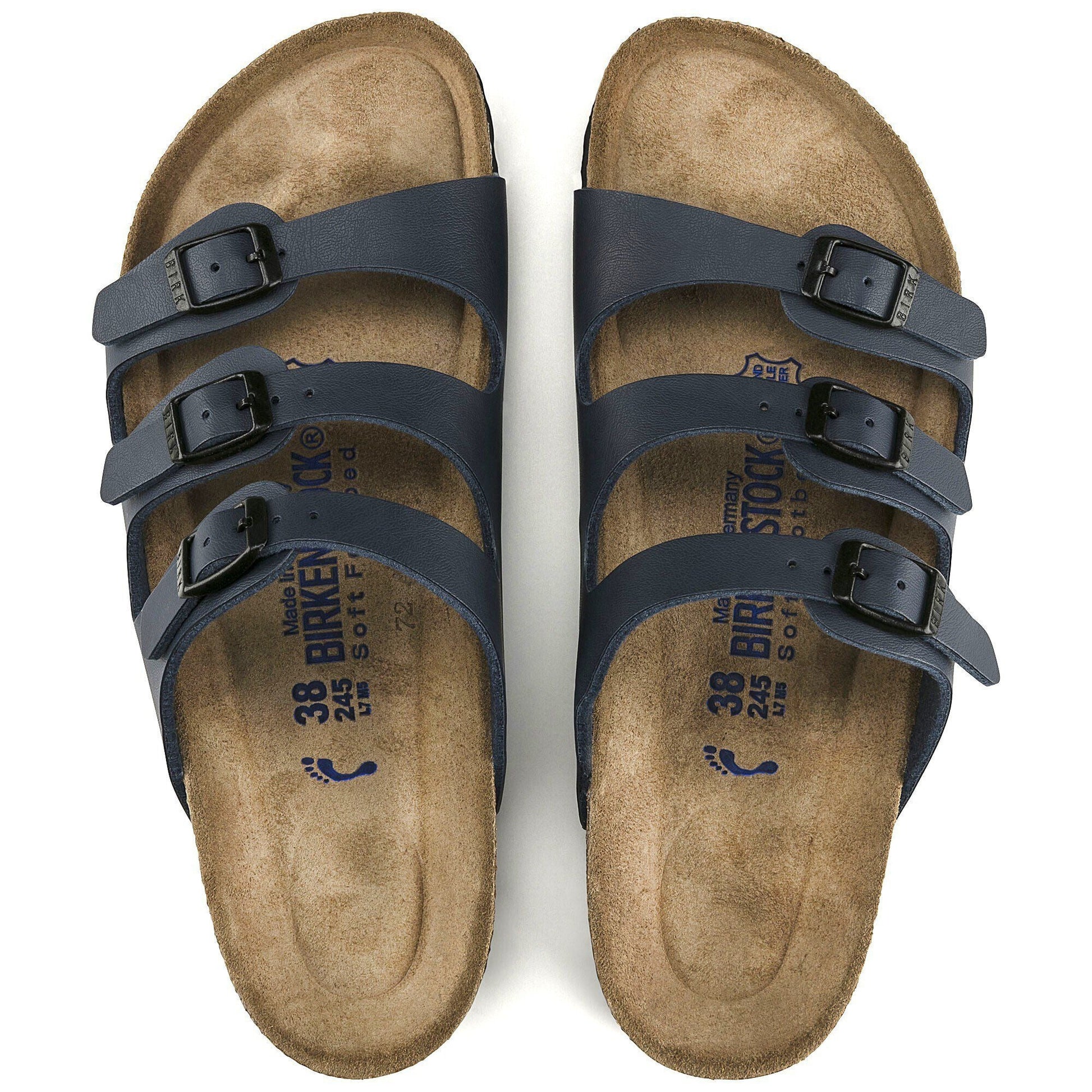 Florida | Soft Footbed | Birko - Flor | Blue - sandals - Birkenstock
